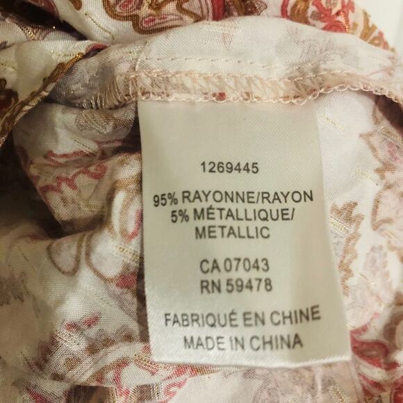 NWOT Women's RACHEL Rachel Roy Paisley Blouse‎ - Size Small Multicolored - Picture 7 of 7